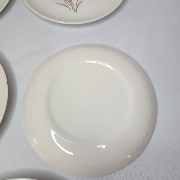 8 Vintage 6.5" Taylor Smith & Taylor Wheat Pattern Ceramic Bread/Dessert Plates - Picture 4 of 6